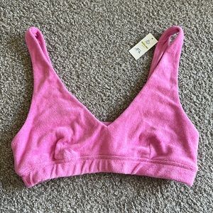 NWT Offline by Aerie pink terry cloth sports bra!